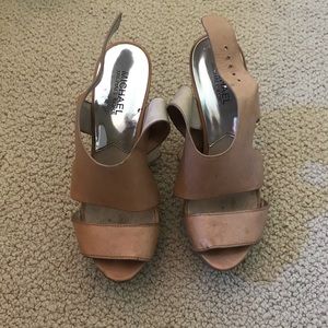 Michael Kors Carla Leather chunky heels